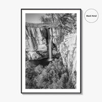 Lookout Mountain Black and White Fine Art Photo Print, Georgia USA, High Falls Poster