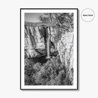 Lookout Mountain Black and White Fine Art Photo Print, Georgia USA, High Falls Poster