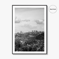Kigali Skyline Black and White Fine Art Photo Print, Rwanda Poster Africa