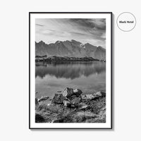 Chamonix Black and White Fine Art Photo Print, Mont Blanc French Alps Poster