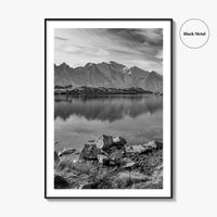 Chamonix Black and White Fine Art Photo Print, Mont Blanc French Alps Poster