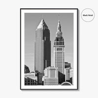 Cleveland Black and White Fine Art Photo Print, Ohio, USA, Downtown, Wall Poster