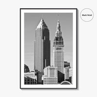 Cleveland Black and White Fine Art Photo Print, Ohio, USA, Downtown, Wall Poster
