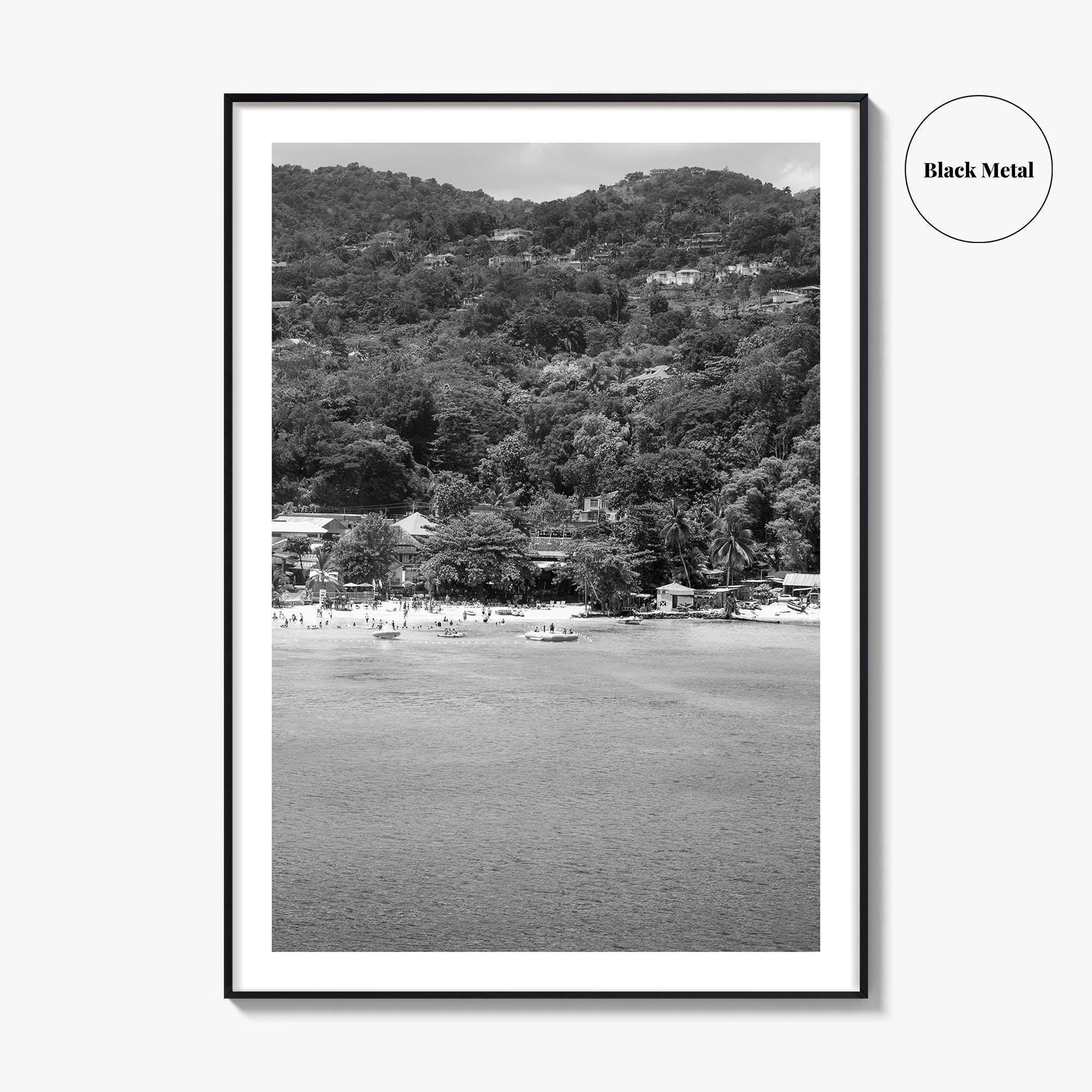 Ocho Rios Black and White Fine Art Photo Print, Jamaica Poster, Saint Ann Parish