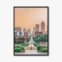 Des Moines Skyline Fine Art Photo Print, Iowa Poster, USA