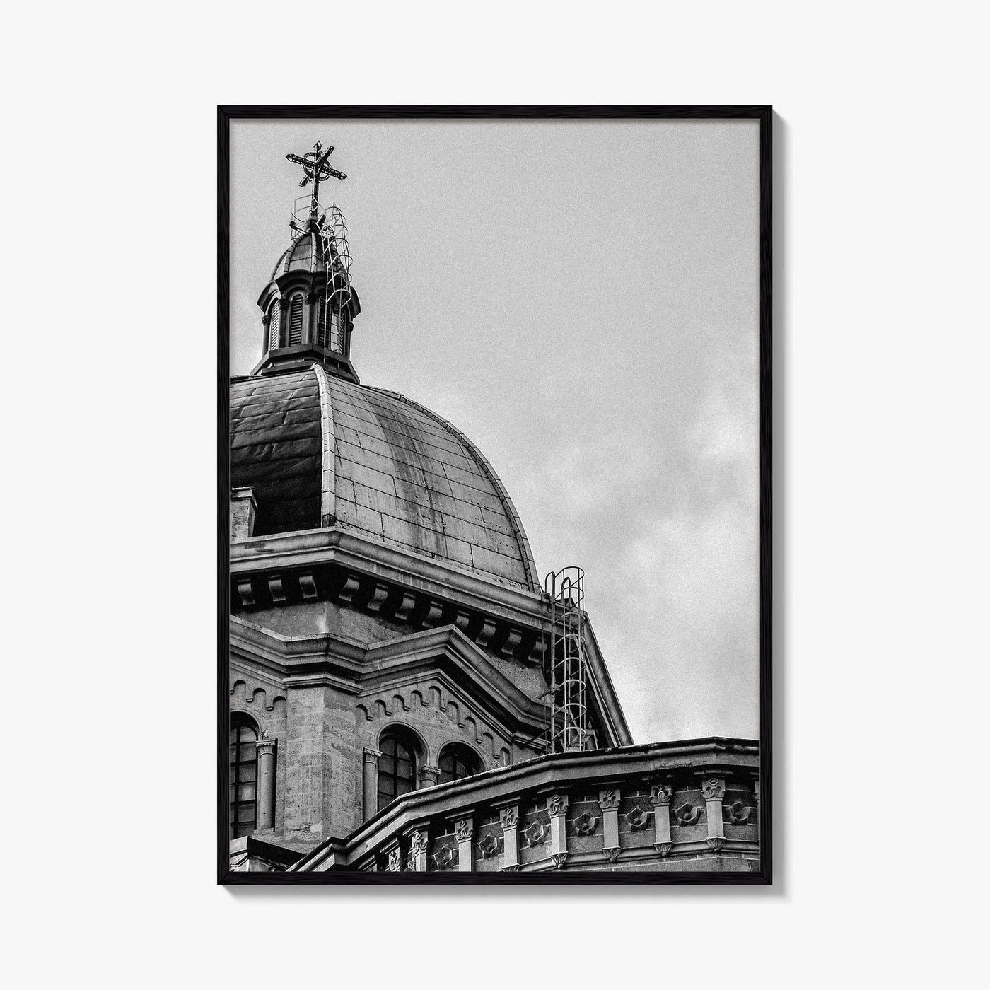 Manila Black and White Fine Art Photo Print, Intramuros Cathedral Dome, Philippines Poster
