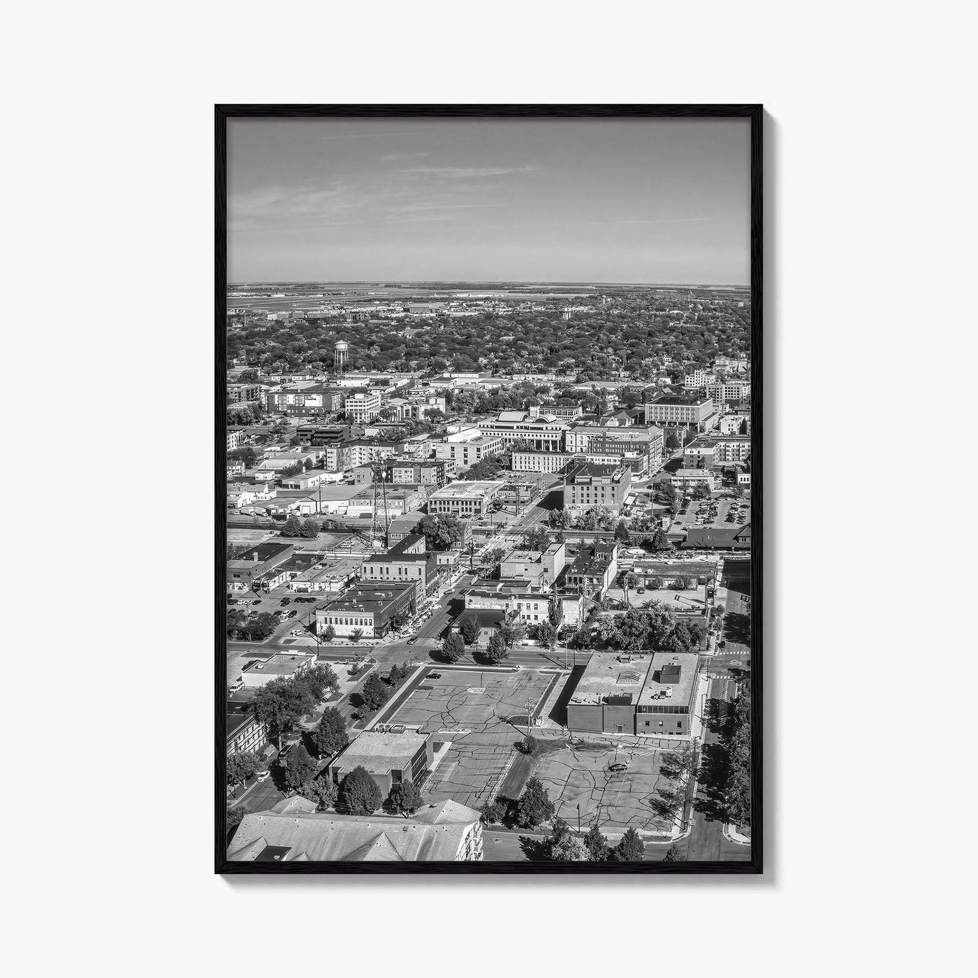 Fargo Black and White Fine Art Photo Print, North Dakota Poster