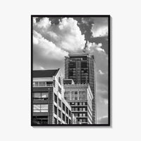 Fort Worth Black and White Fine Art Photo Print, Downtown Texas USA Poster