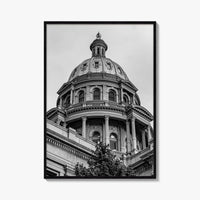 Colorado Black and White Fine Art Photo Print, Denver Capitol Building Poster, USA
