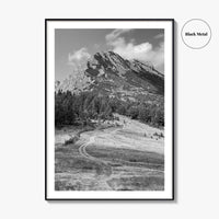 Kosovo Black and White Fine Art Photo Print, Rugova Valley Hajla Peak Poster