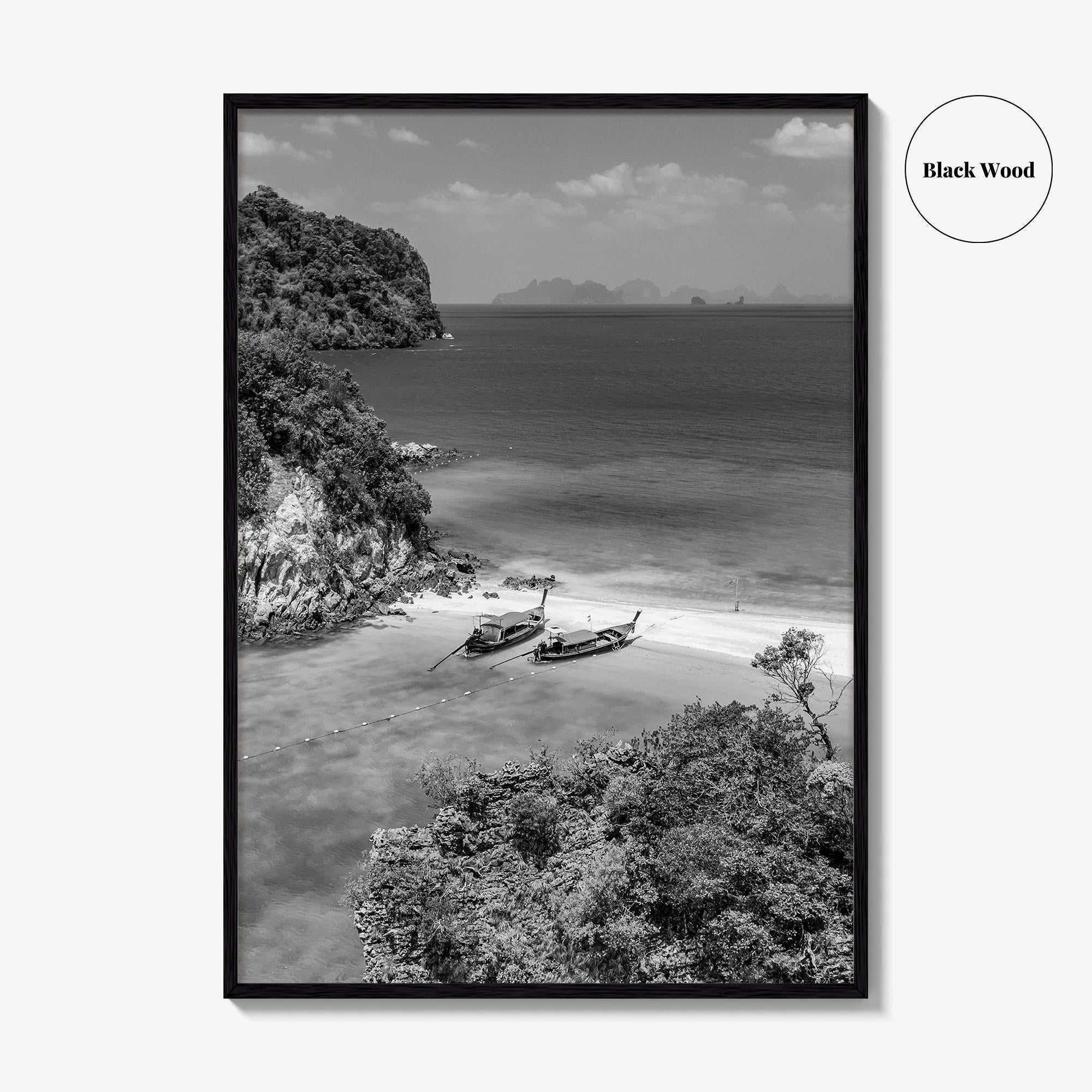 Ko Phak Bia Black and White Fine Art Photo Print, Andaman Sea, Krabi, Thailand