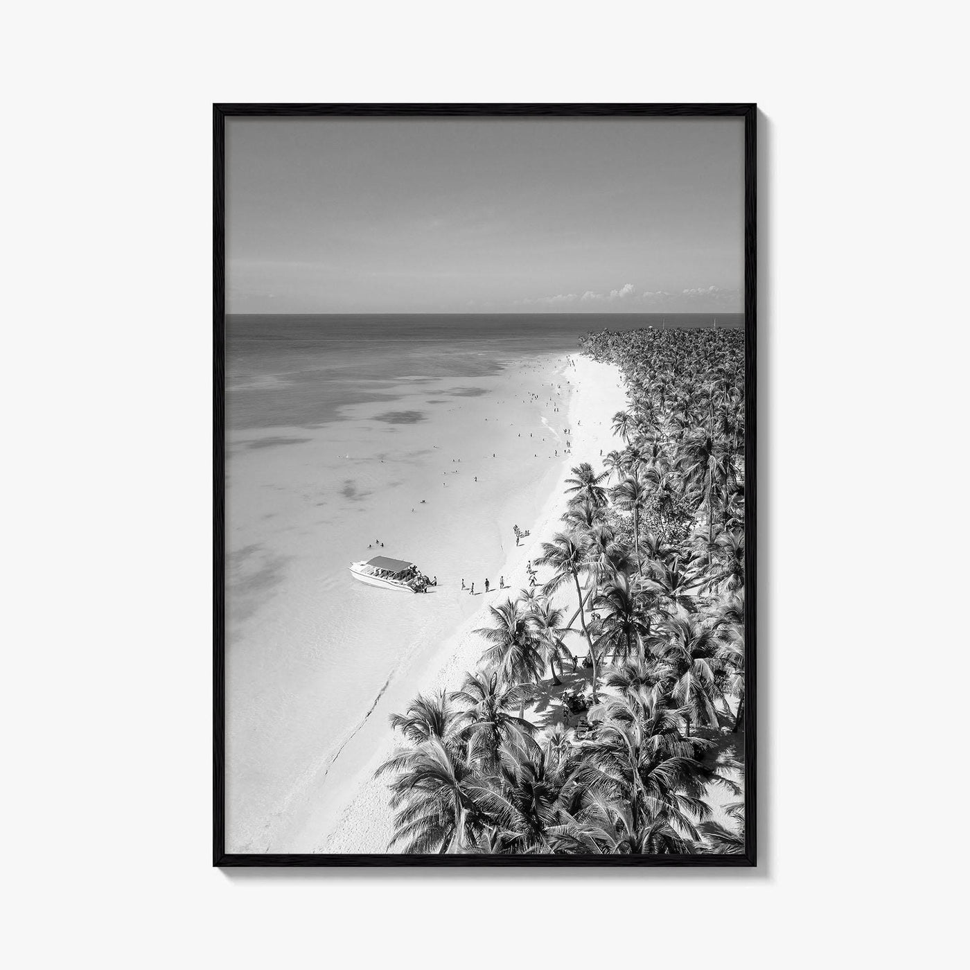Saona Island Black and White Fine Art Photo Print, Dominican Republic Poster
