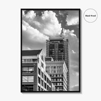 Fort Worth Black and White Fine Art Photo Print, Downtown Texas USA Poster
