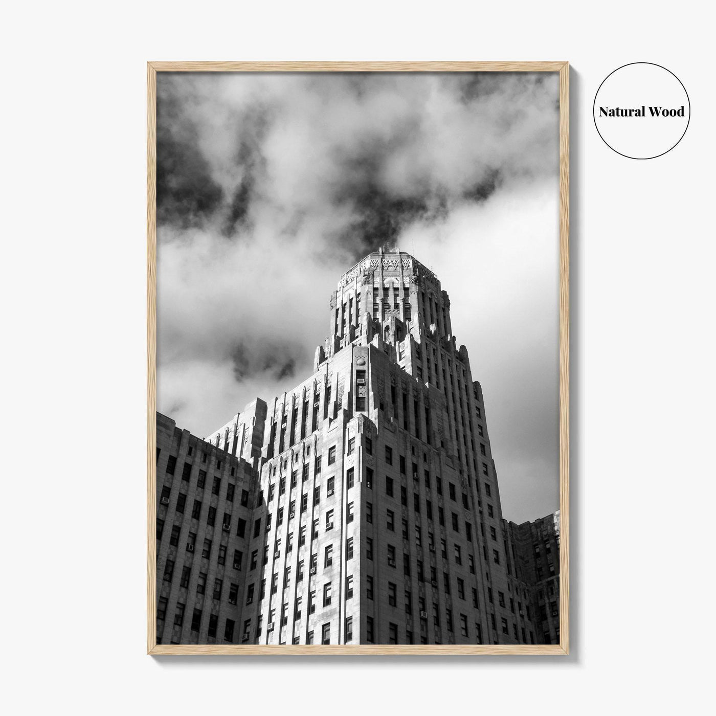Buffalo Black and White Fine Art Photo Print, City Hall Architecture, Downtown NY Poster