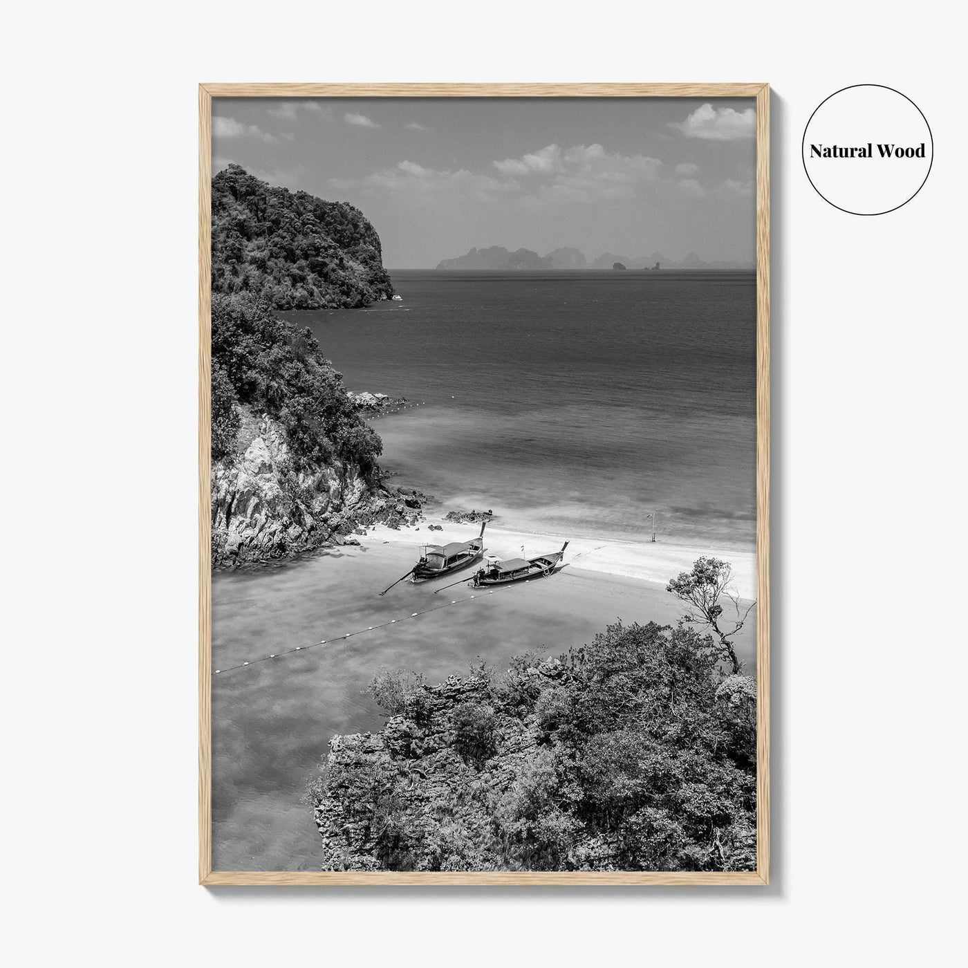 Ko Phak Bia Black and White Fine Art Photo Print, Andaman Sea, Krabi, Thailand
