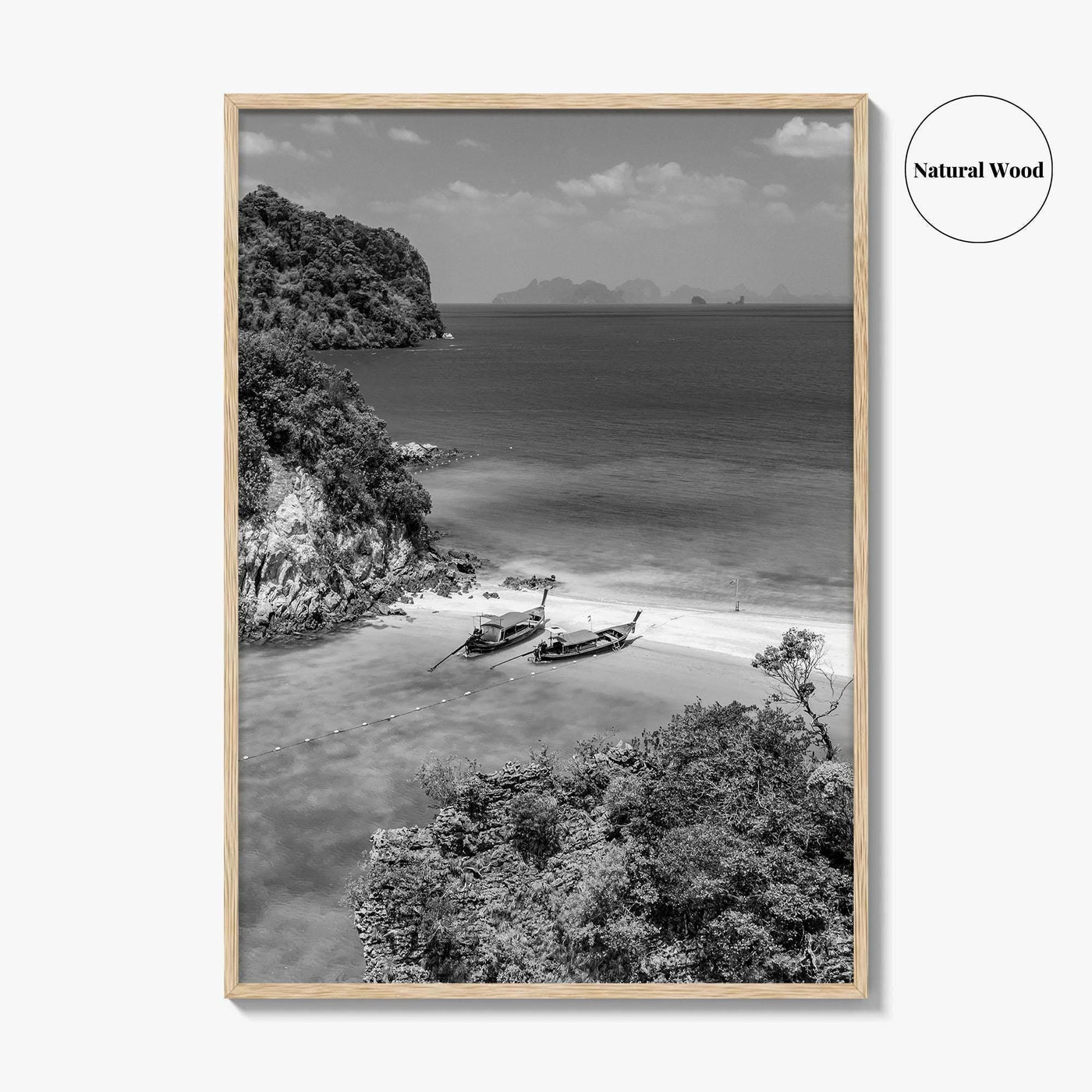 Ko Phak Bia Black and White Fine Art Photo Print, Andaman Sea, Krabi, Thailand