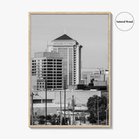 Montgomery Skyline Black and White Fine Art Photo Print, Downtown, Alabama USA Poster