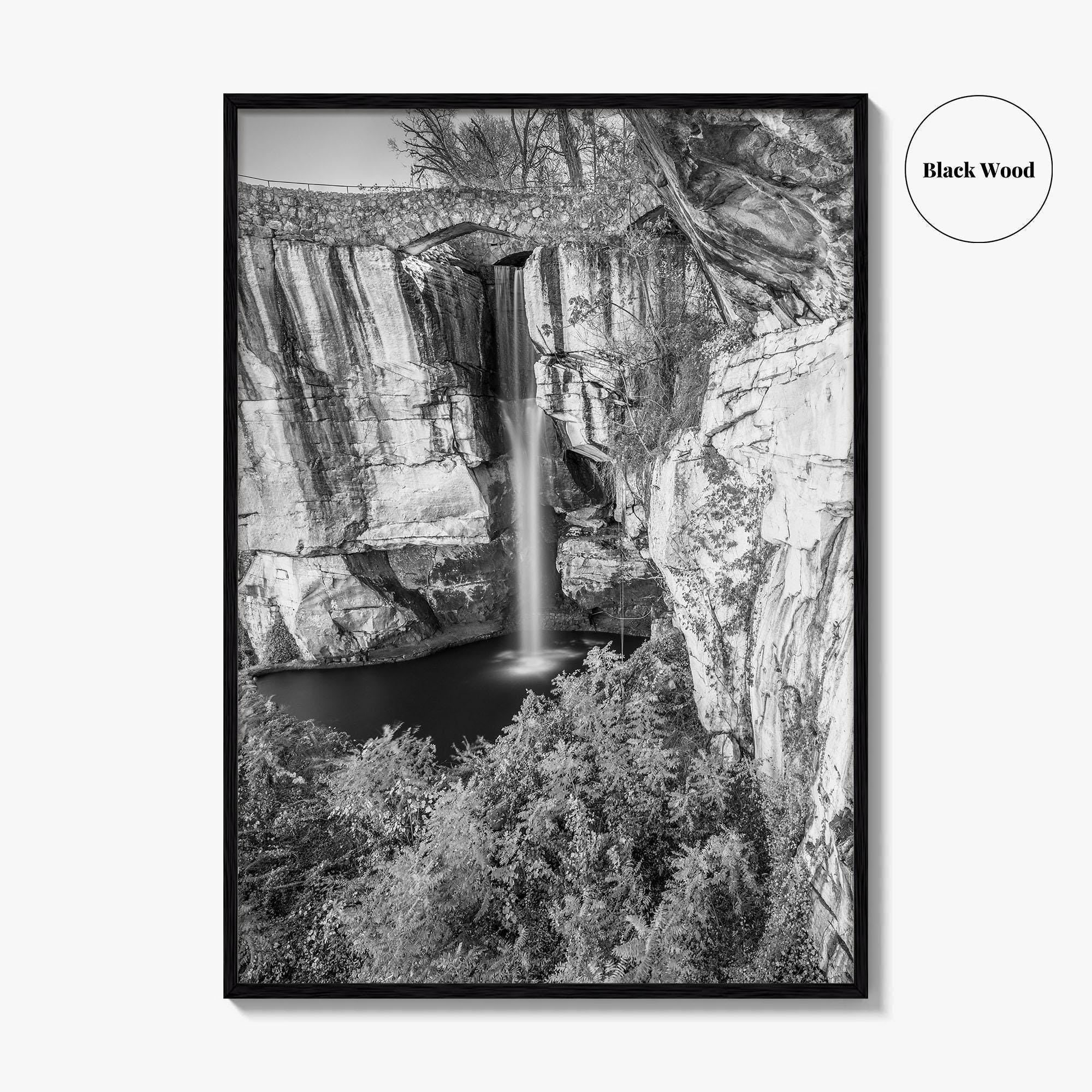 Lookout Mountain Black and White Fine Art Photo Print, Georgia USA, High Falls Poster