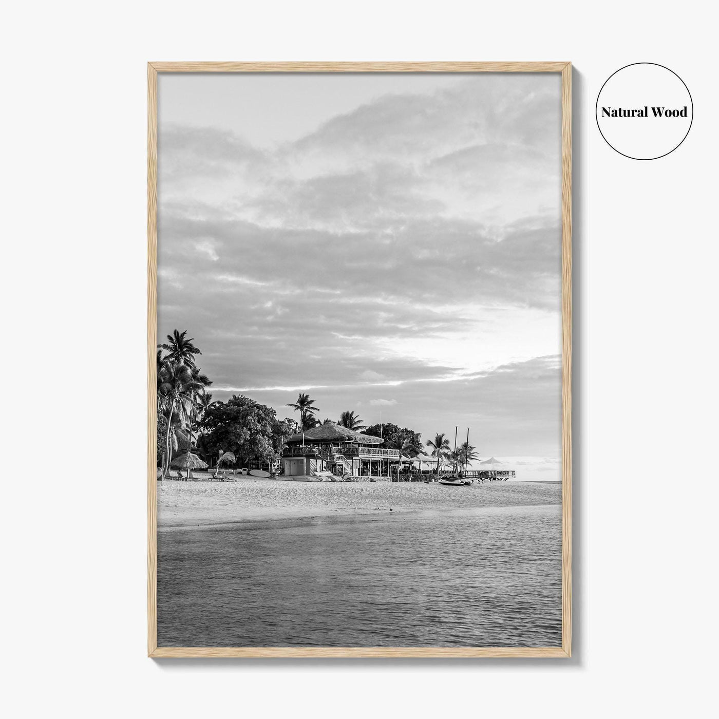 Fiji Black and White Fine Art Photo Print, Mamanuca Islands Wall Decor, Poster