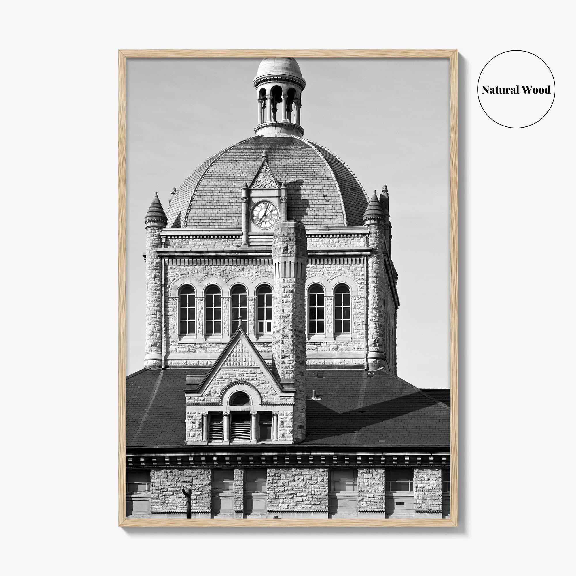Lexington Kentucky Black and White Fine Art Photo Print, Historic Building, USA, Wall Poster