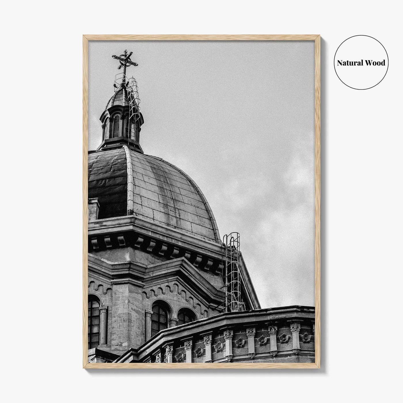 Manila Black and White Fine Art Photo Print, Intramuros Cathedral Dome, Philippines Poster