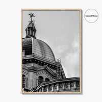 Manila Black and White Fine Art Photo Print, Intramuros Cathedral Dome, Philippines Poster