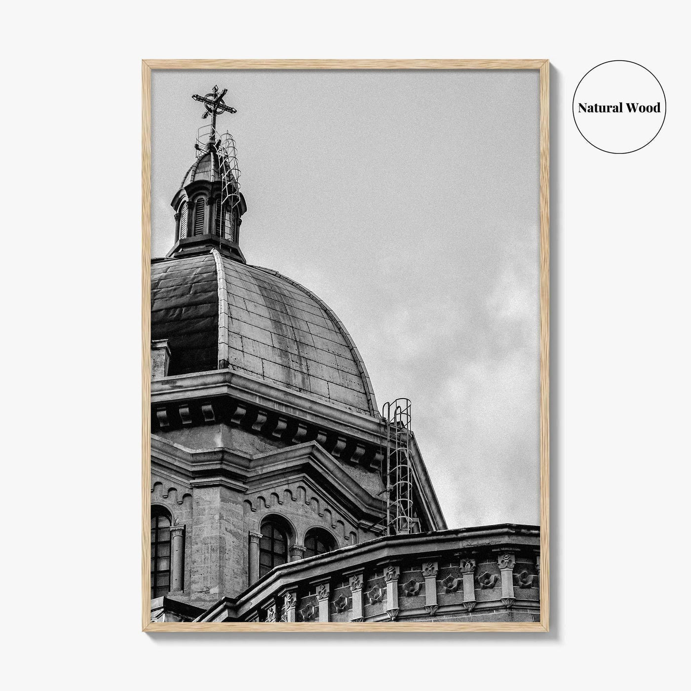 Manila Black and White Fine Art Photo Print, Intramuros Cathedral Dome, Philippines Poster