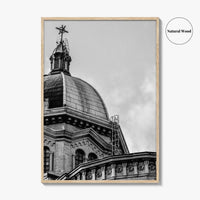 Manila Black and White Fine Art Photo Print, Intramuros Cathedral Dome, Philippines Poster
