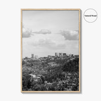 Kigali Skyline Black and White Fine Art Photo Print, Rwanda Poster Africa