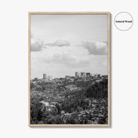 Kigali Skyline Black and White Fine Art Photo Print, Rwanda Poster Africa