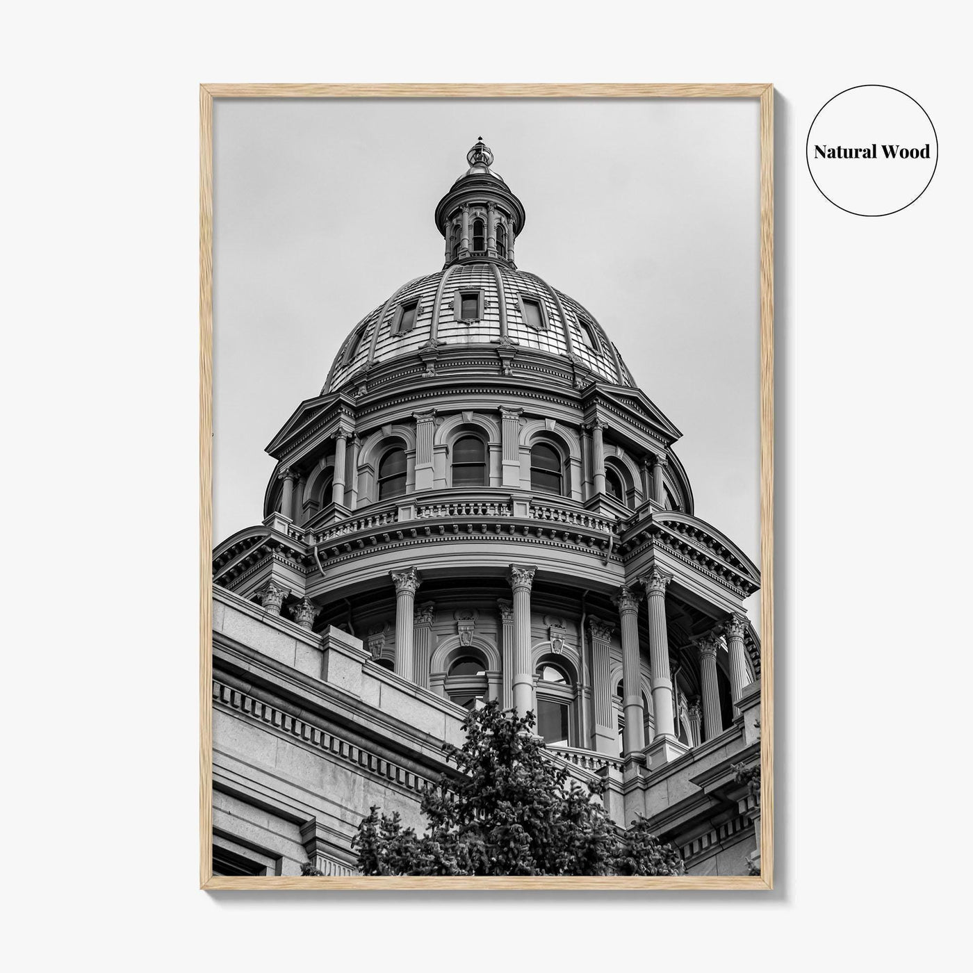 Colorado Black and White Fine Art Photo Print, Denver Capitol Building Poster, USA
