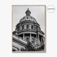 Colorado Black and White Fine Art Photo Print, Denver Capitol Building Poster, USA