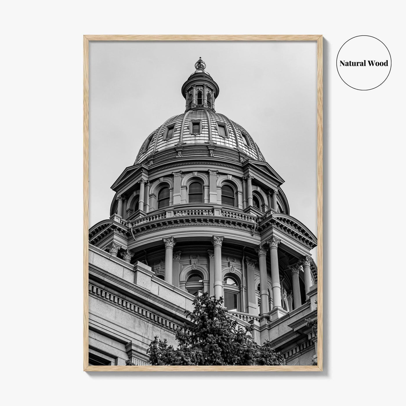Colorado Black and White Fine Art Photo Print, Denver Capitol Building Poster, USA
