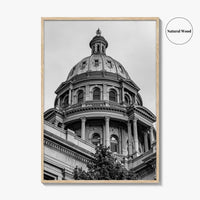 Colorado Black and White Fine Art Photo Print, Denver Capitol Building Poster, USA