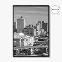Memphis Skyline Black and White Fine Art Photo Print, Downtown, Tennessee USA Poster