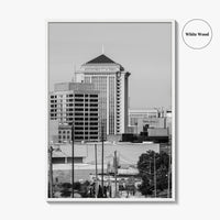Montgomery Skyline Black and White Fine Art Photo Print, Downtown, Alabama USA Poster