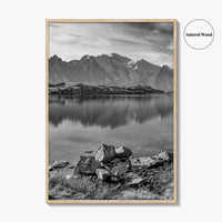 Chamonix Black and White Fine Art Photo Print, Mont Blanc French Alps Poster