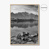 Chamonix Black and White Fine Art Photo Print, Mont Blanc French Alps Poster