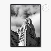 Buffalo Black and White Fine Art Photo Print, City Hall Architecture, Downtown NY Poster