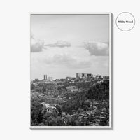 Kigali Skyline Black and White Fine Art Photo Print, Rwanda Poster Africa