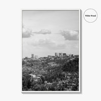 Kigali Skyline Black and White Fine Art Photo Print, Rwanda Poster Africa