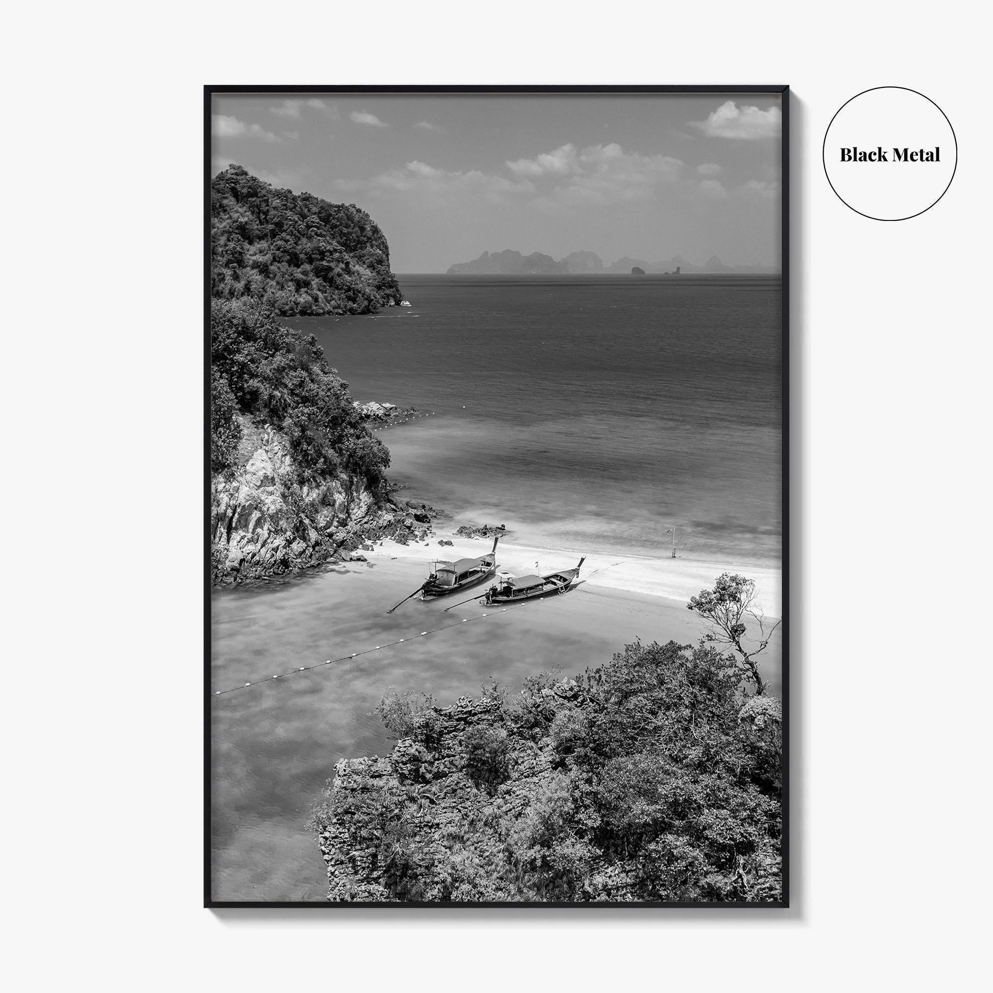 Ko Phak Bia Black and White Fine Art Photo Print, Andaman Sea, Krabi, Thailand