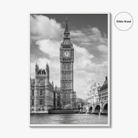 London Black and White Fine Art Photo Print, Big Ben Parliament UK Poster