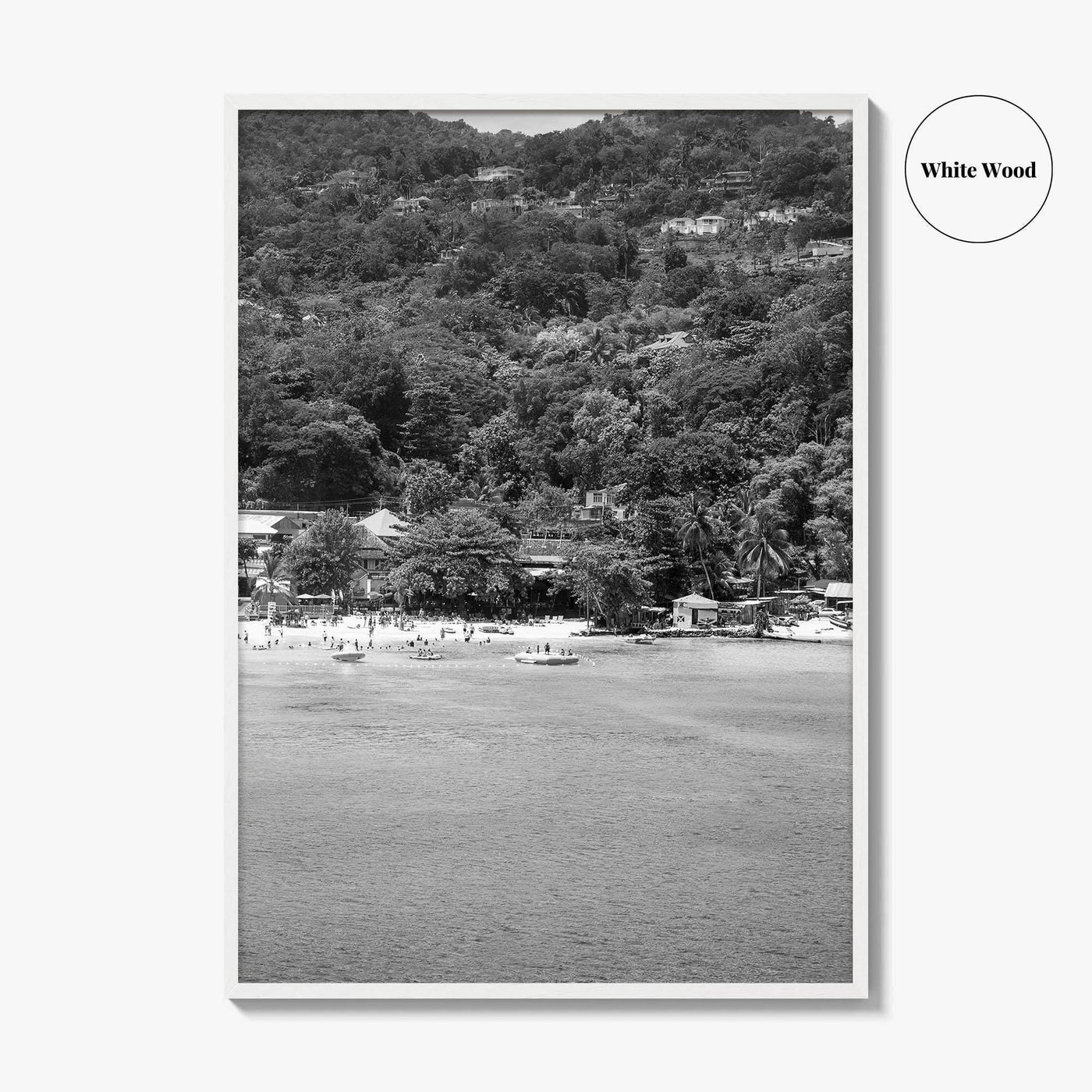 Ocho Rios Black and White Fine Art Photo Print, Jamaica Poster, Saint Ann Parish