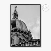 Manila Black and White Fine Art Photo Print, Intramuros Cathedral Dome, Philippines Poster