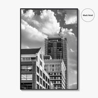Fort Worth Black and White Fine Art Photo Print, Downtown Texas USA Poster