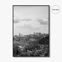 Kigali Skyline Black and White Fine Art Photo Print, Rwanda Poster Africa