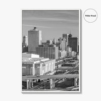 Memphis Skyline Black and White Fine Art Photo Print, Downtown, Tennessee USA Poster