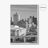 Memphis Skyline Black and White Fine Art Photo Print, Downtown, Tennessee USA Poster