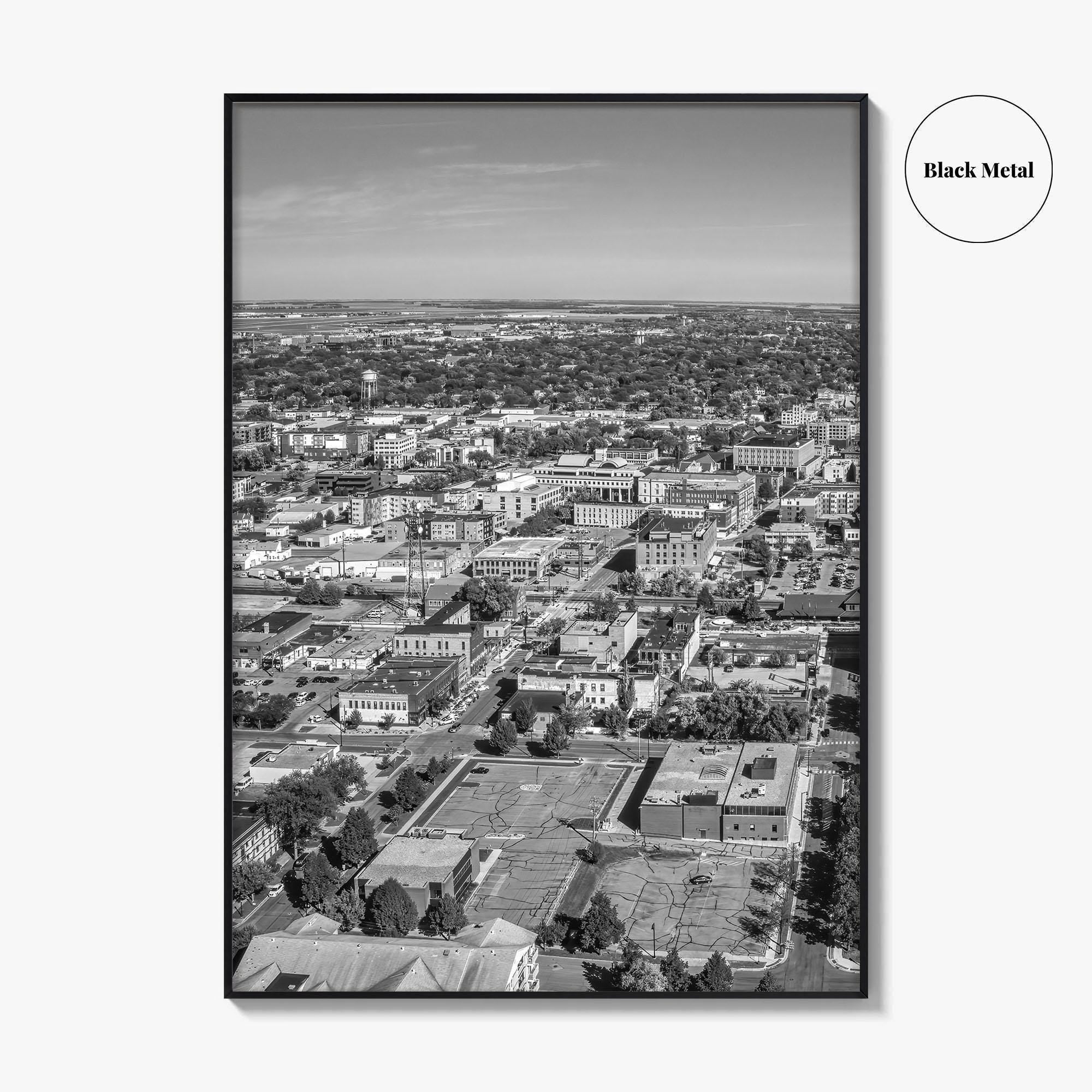 Fargo Black and White Fine Art Photo Print, North Dakota Poster